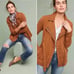Anthropologie Everyday Belted Moto Jacket Women XS EUC Long Sleeve Full Zip