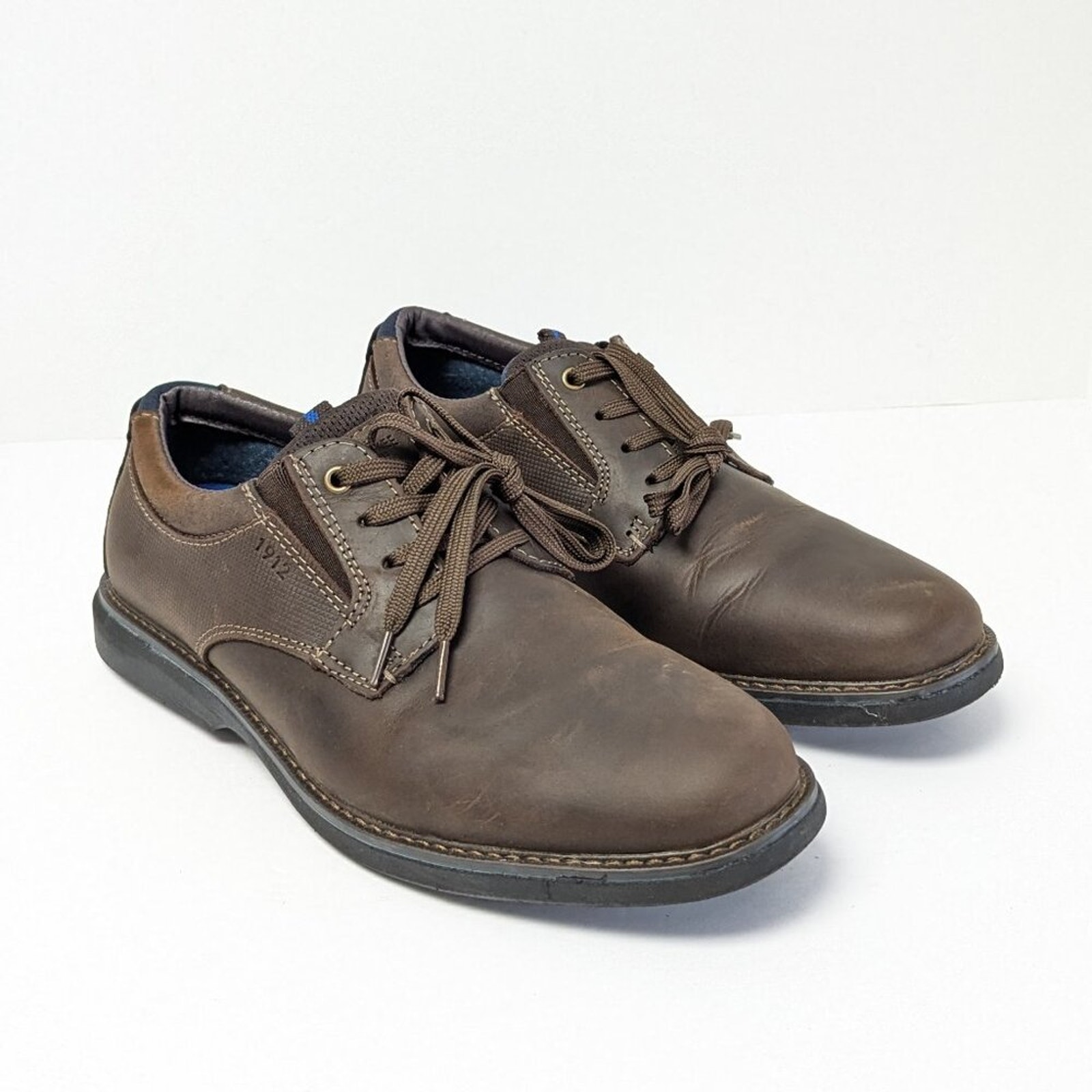 Nunn Bush Otto Plain Toe Oxford, Brown, Men's 8.5 Wide