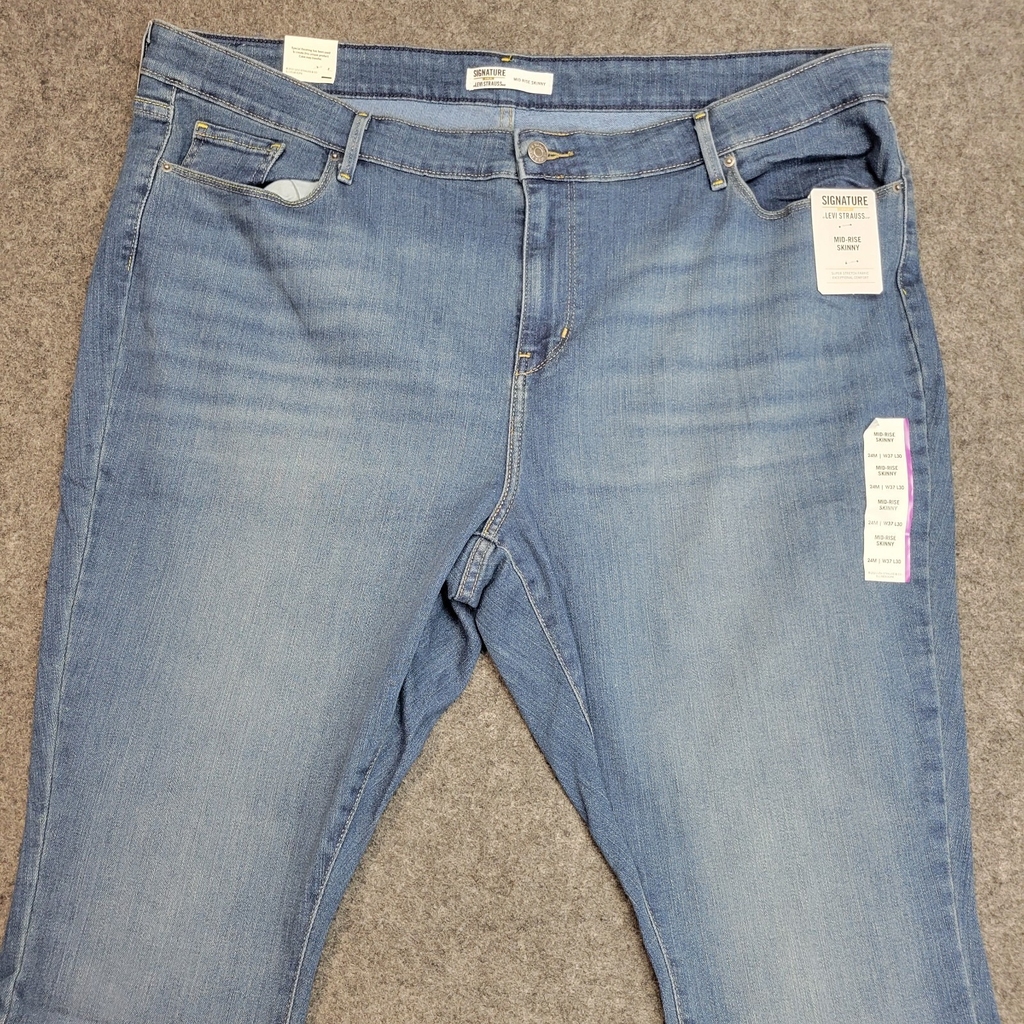 Levi Strauss Jeans Womens 24M Blue Mid Rise Skinny Stretch Waterless Classic Fit