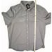 Rhone Commuter Button Up Shirt Short Sleeve Stretch Slim Blue White Size XXL