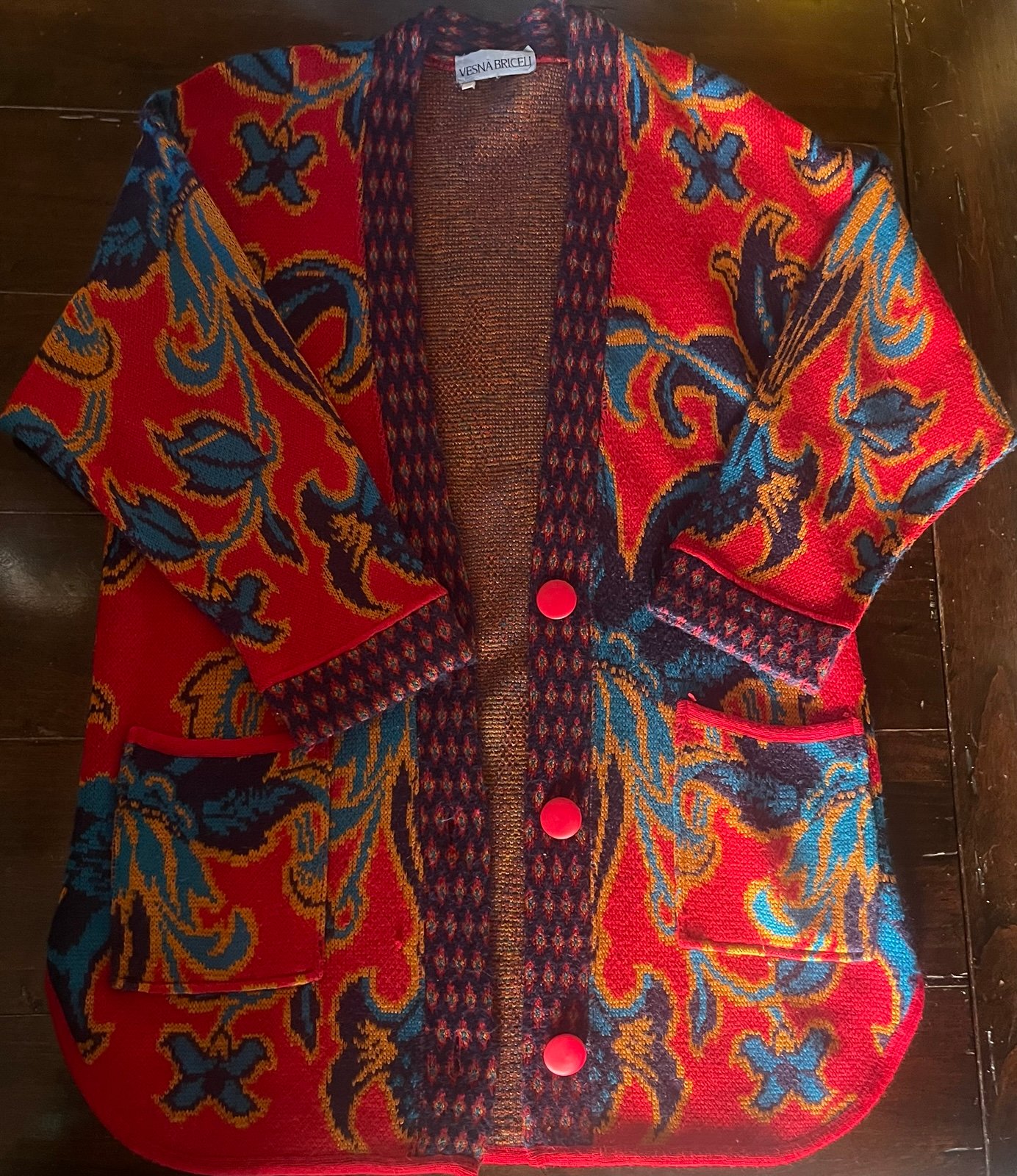 Vintage Multi-Colored Cardigan