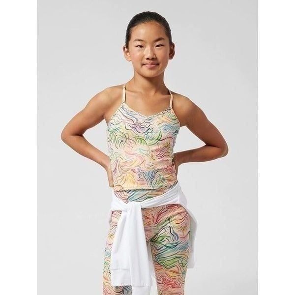 Athleta Girl NWT High Rise Printed Chit Chat Capri Size L/12