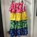 Aqua x Studio 189 Rainbow Leaf Print Maxi Skirt Size XS New With Tags