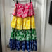 Aqua x Studio 189 Rainbow Leaf Print Maxi Skirt Size XS New With Tags