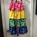 Aqua x Studio 189 Rainbow Leaf Print Maxi Skirt Size XS New With Tags