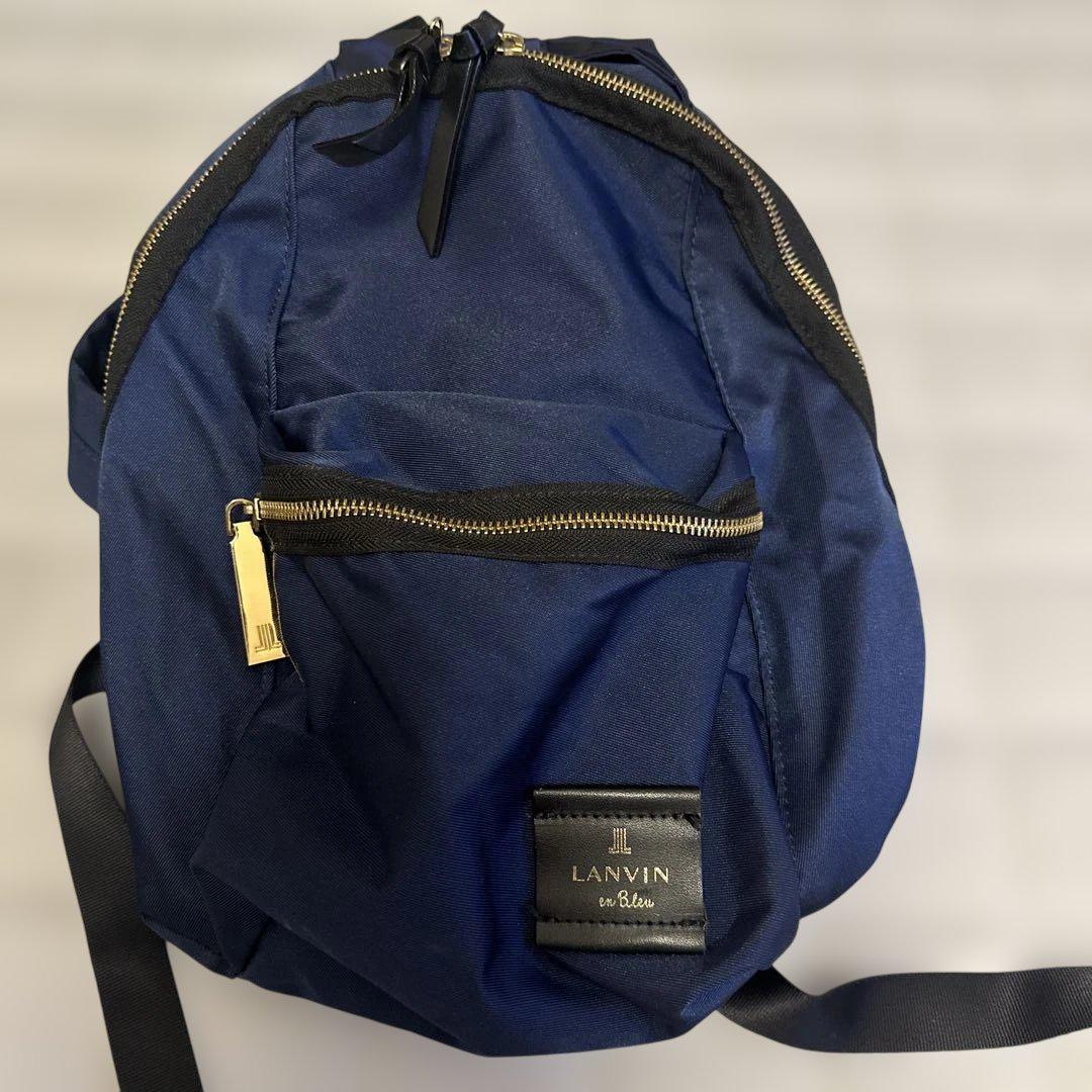 LANVIN en Bleu backpack with ribbon