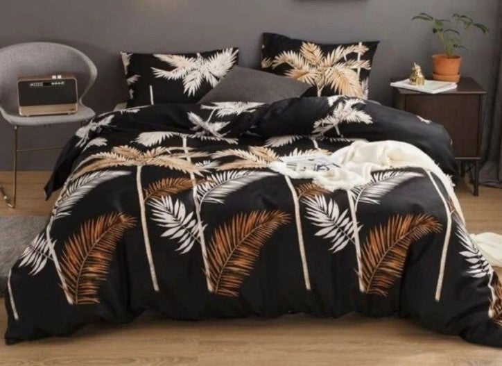 Palm tree tropical print duvet