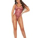 Lace Slip Teddiette, Strappy Front, Underwire Cups Garter's Small