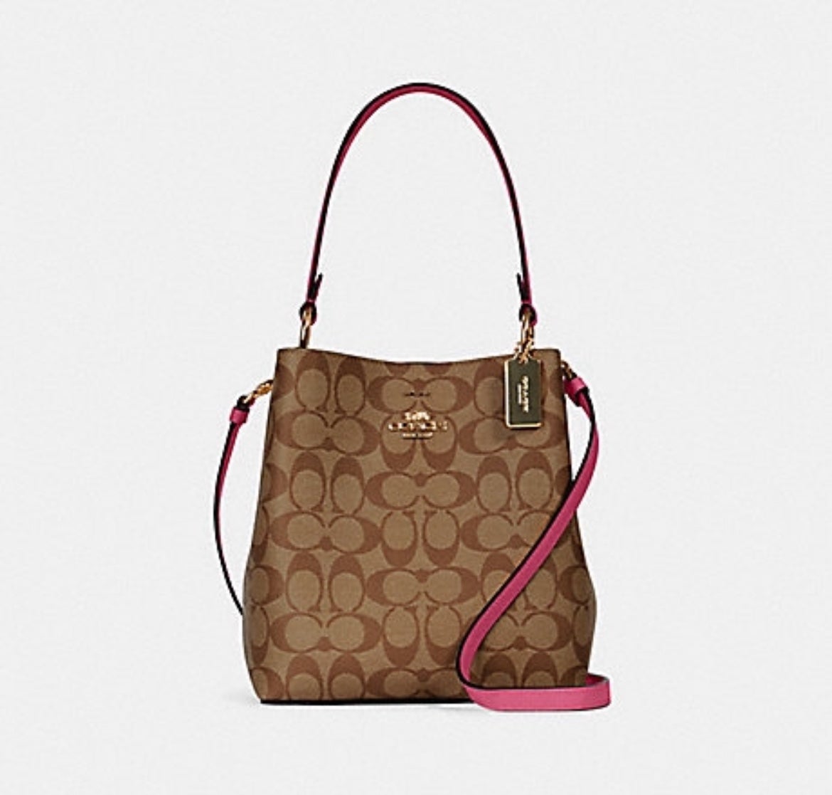 Coach SMALL TOWN BUCKET BAG IN SIGNATURE CANVAS