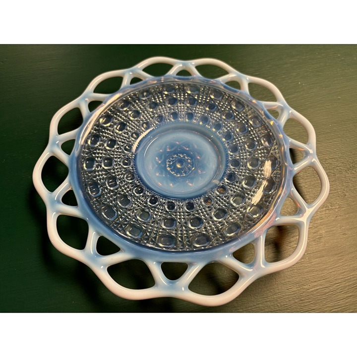 Katy Blue Imperial Glass Laced Edged Plate