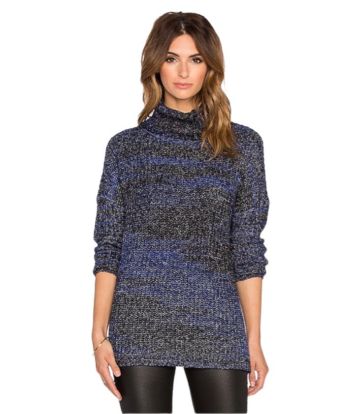 Three Dots Zipper Funnel Neck Sweater