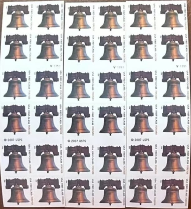 American Drum Bell PostAmerican Drum Bell Postage Permanent 10 sheets 200 pieces