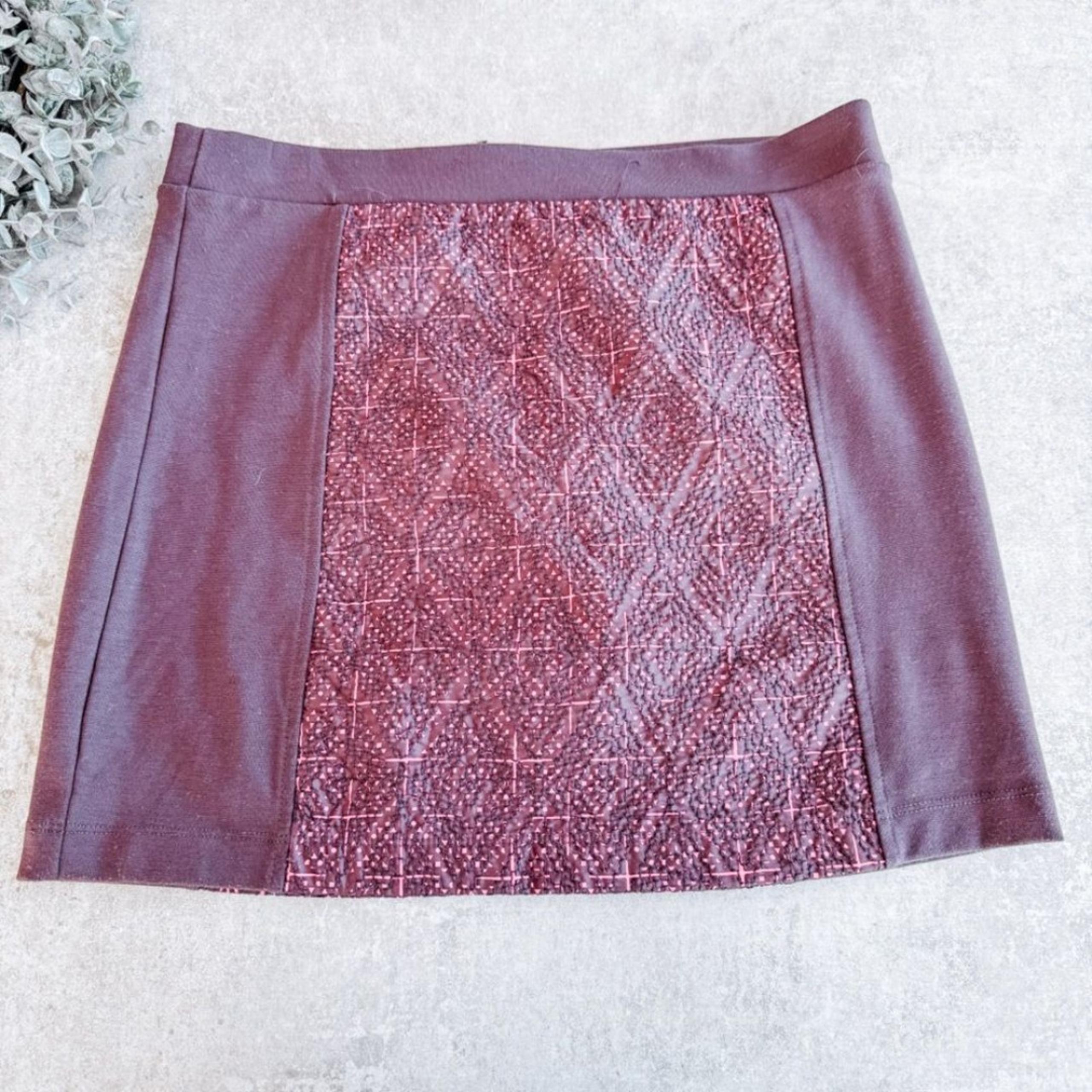 American Eagle Purple A-Line Skirt with Woven Detail Size 10