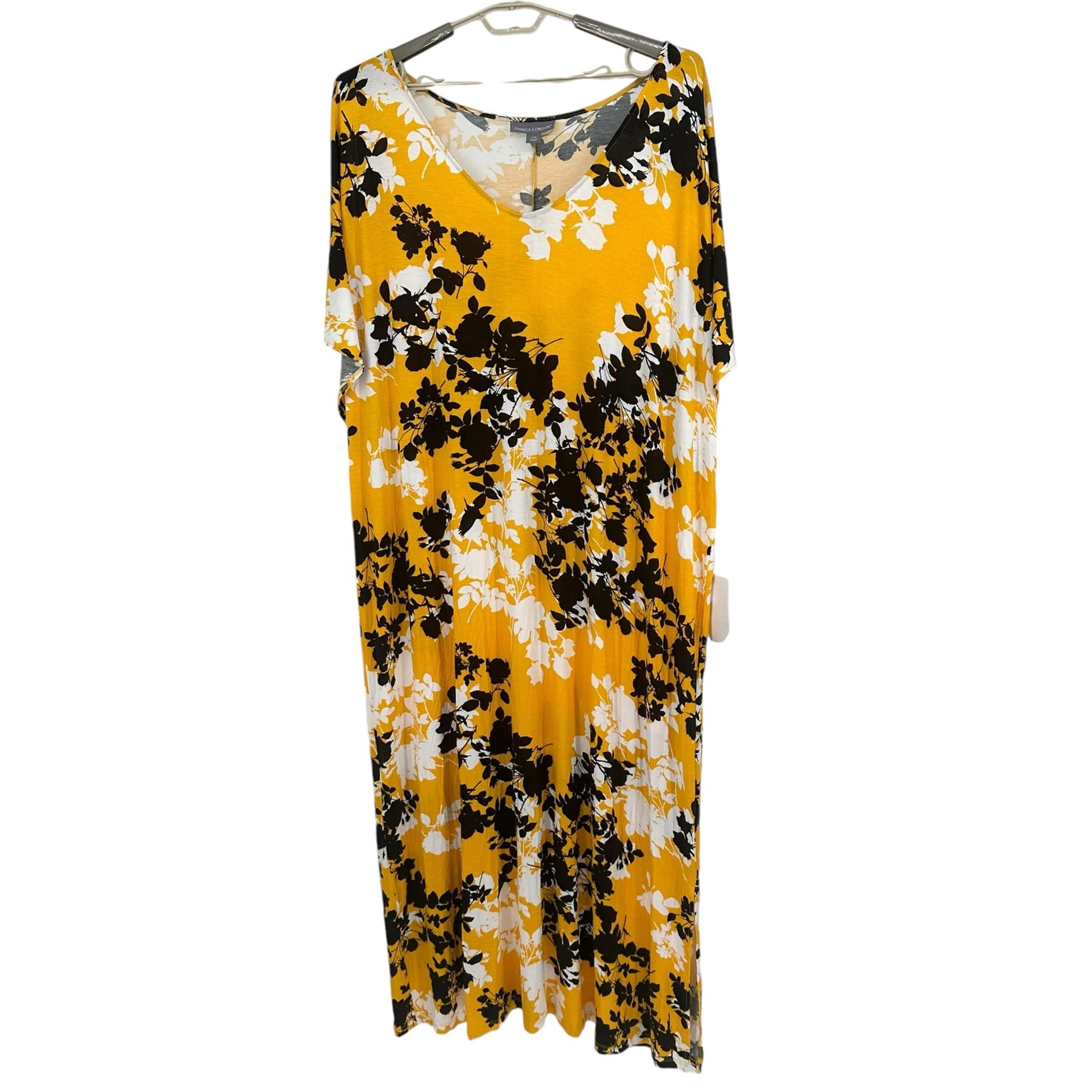 NWOT Jessica London Women's Stretch Knit Cold Shoulder Maxi Dress