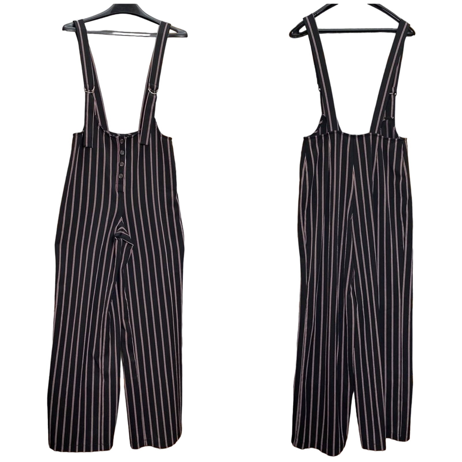 Striped Wide Leg Jumper Romper