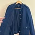 Talbots Womens Knit Band Jacket Size 12 Military Style Navy Gold Buttons Classic