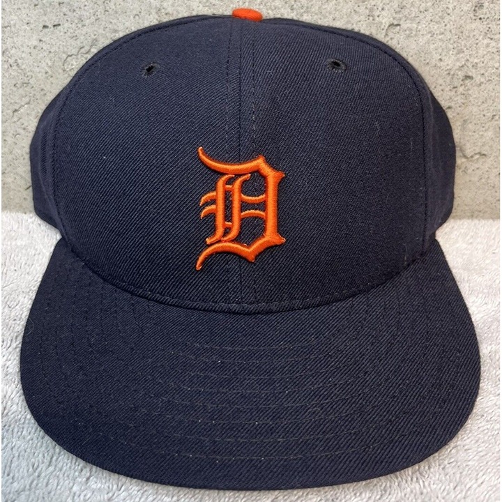 Vintage NWOT Detroit Tigers New Era Diamond Collection Hat Size 7 ⅜ Orange Logo