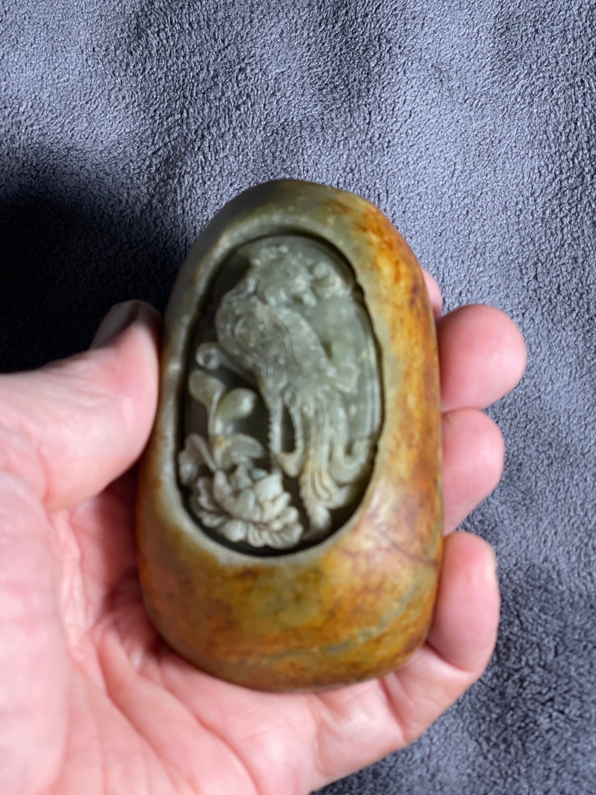 Certified Genuine jade Phoenix carving