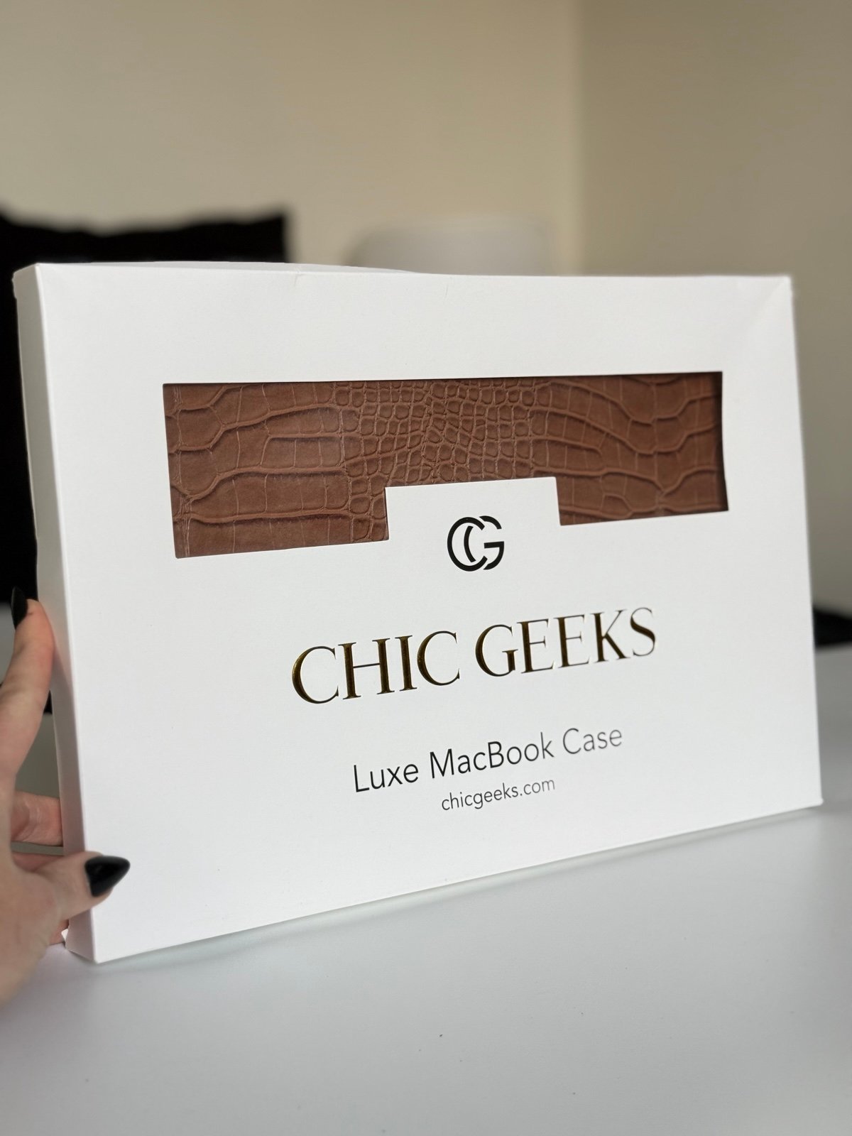 Caramel Faux Crocodile MacBook Case for 13” MacBook Air (A1932/A2179/A2337)