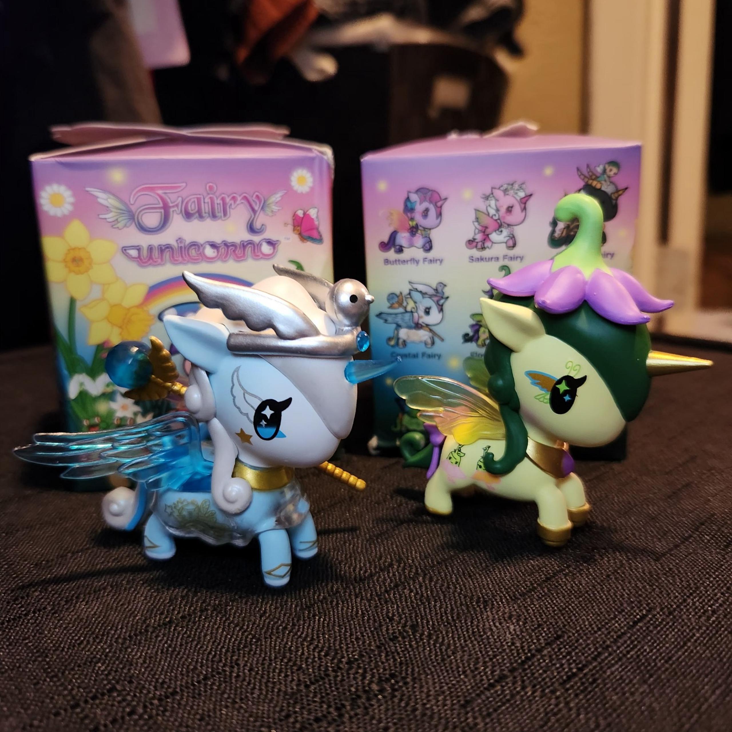 Tokidoki Unicorno Fairy Series Set of 2 Crystal and Flower Fairy