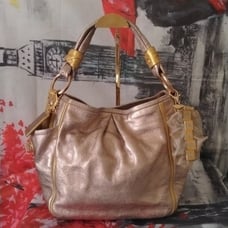 Coach Parker two-tone gold hobo bag