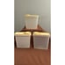Lot of 3 Tupperware 469 Cereal Keepers Containers With Harvest Gold Lids