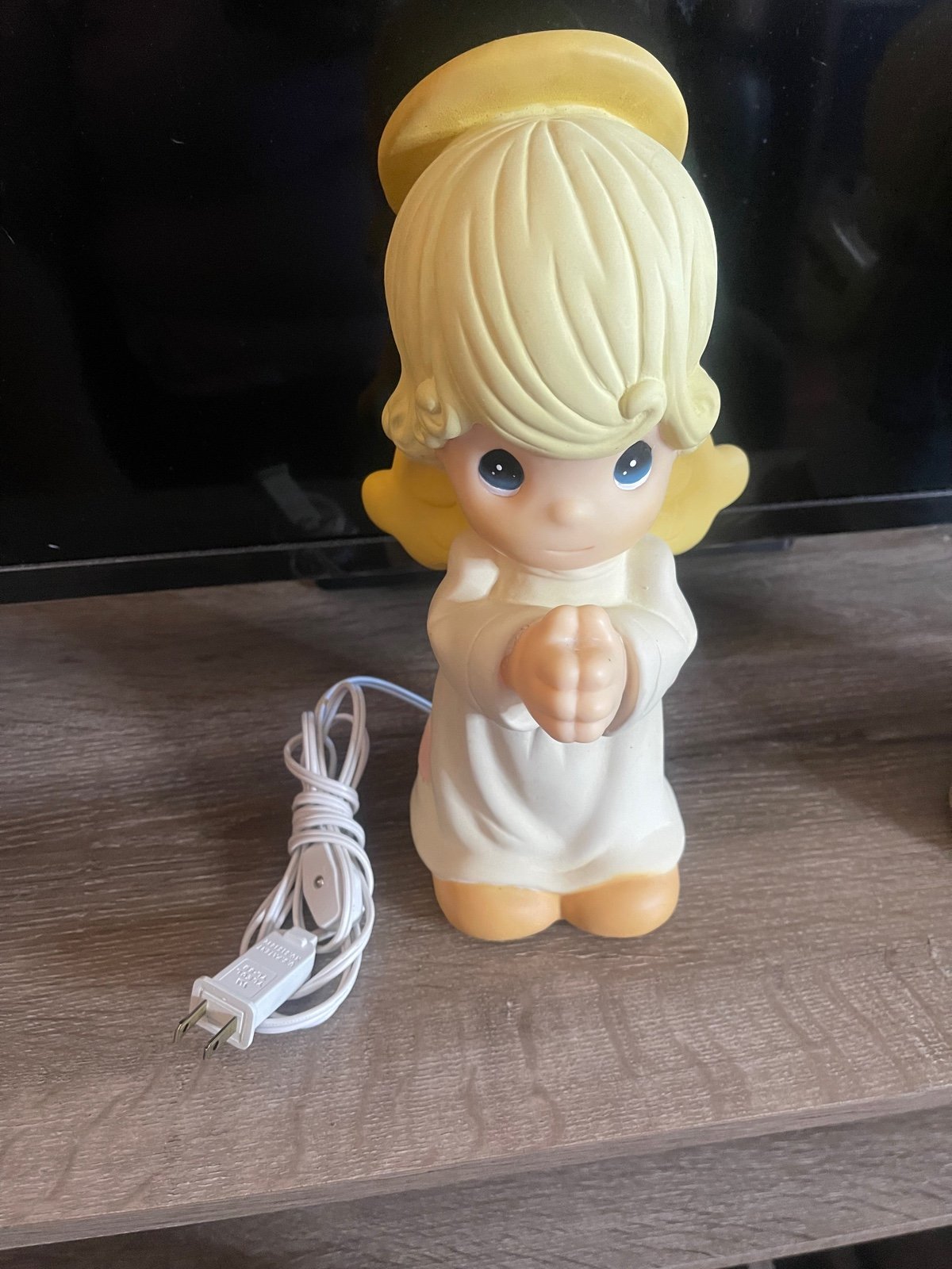 Precious Moments Angel praying Rare Lamp
