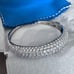 Sterling Silver Vintage high end hinged bangle with lots of CZs