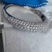 Sterling Silver Vintage high end hinged bangle with lots of CZs