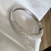 Sterling Silver Vintage high end hinged bangle with lots of CZs