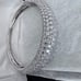 Sterling Silver Vintage high end hinged bangle with lots of CZs