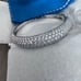 Sterling Silver Vintage high end hinged bangle with lots of CZs