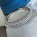 Sterling Silver Vintage high end hinged bangle with lots of CZs