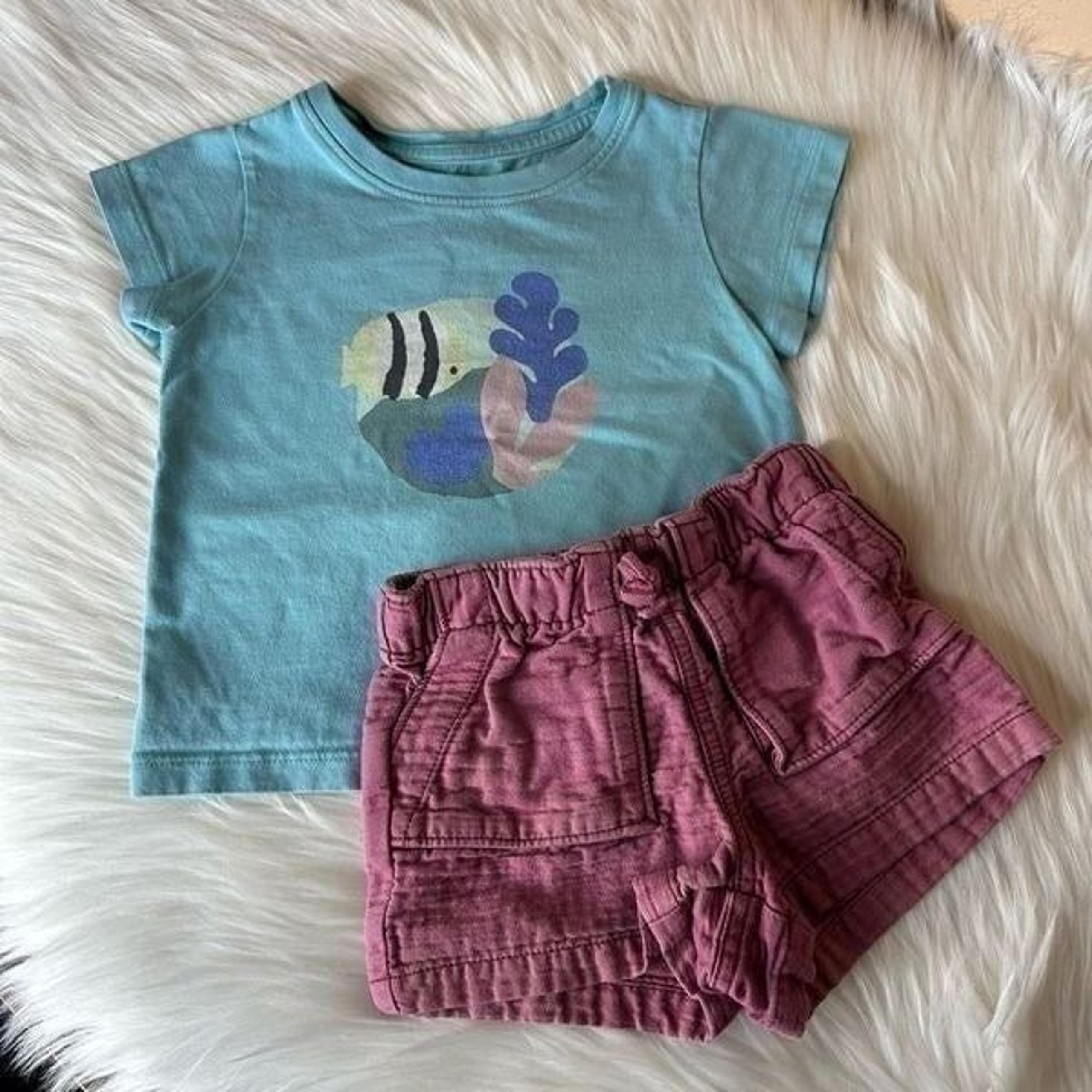 Tea Collection Girls Short Sleeve Top & Shorts Set Size 4