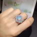 Natural Opal Statement Ring, Women's Australian Opal Flower Ring, White Opal