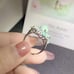 Natural Opal Statement Ring, Women's Australian Opal Flower Ring, White Opal