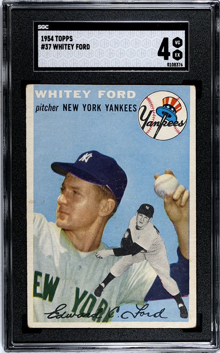 1954 Topps WHITEY FORD Yankees #37 SGC 4 VG/EX