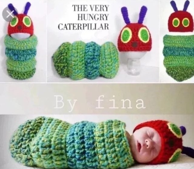 crochet baby outfit The very hungry cate