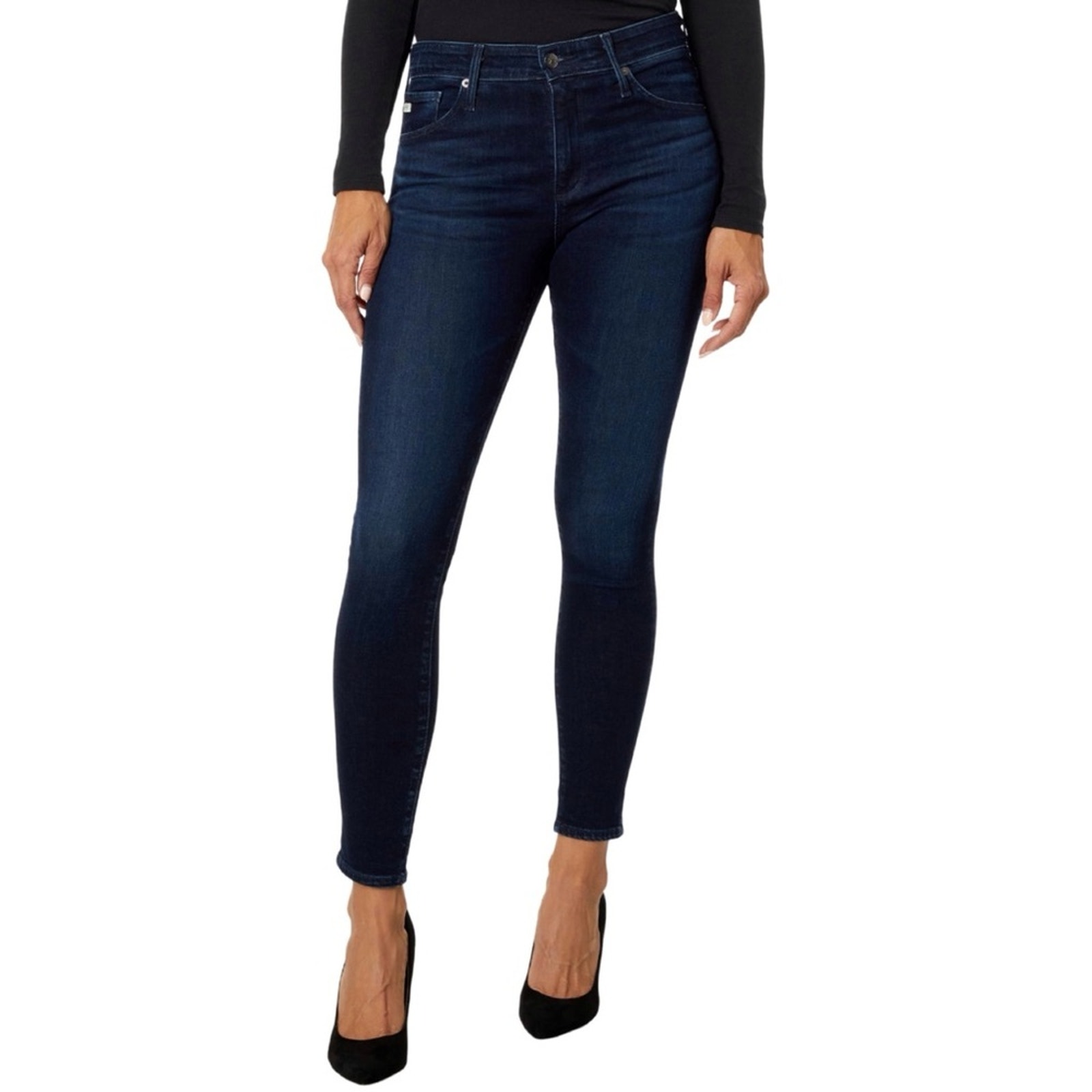 AG Adriano Goldschmied Women's The Farrah Skinny Ankle High-Rise Jeans Size 28R
