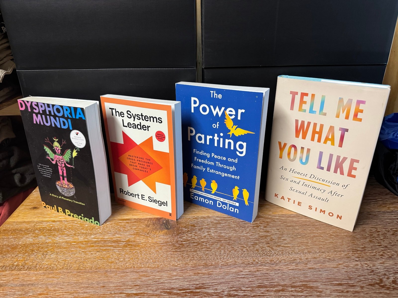 ARCs of self help educational books