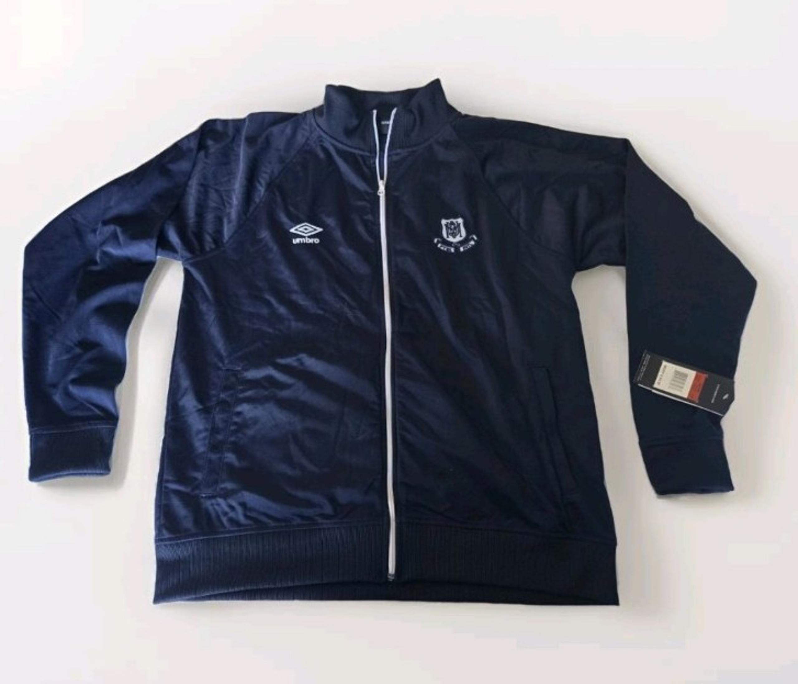 Umbro LOGO Jacket Mens Medium Blue Track  Full Zip Futbol Soccer Sweatshirt Med