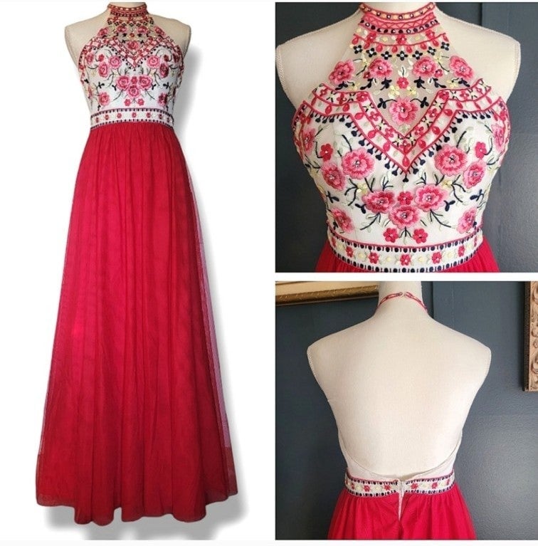 Blondie Nites Red Dress Gown Size 4