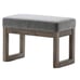 SIMPLIHOME Milltown 26 Inch Wide Rectangle Ottoman Bench Grey Footstool, Linen