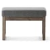 SIMPLIHOME Milltown 26 Inch Wide Rectangle Ottoman Bench Grey Footstool, Linen