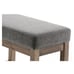 SIMPLIHOME Milltown 26 Inch Wide Rectangle Ottoman Bench Grey Footstool, Linen