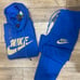 Nike sweatsuit royal blue and gold
