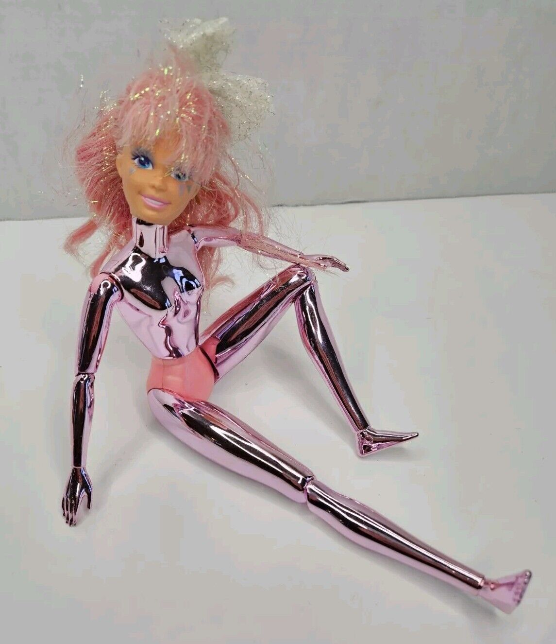 Vintage Mattel Spectra Lacey Spacey Doll 1975/1986 Pink Metallic Chrome Barbie