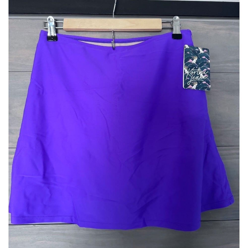 Kortni Jeane Swim Skirt Bottoms Size Large NWT Purple