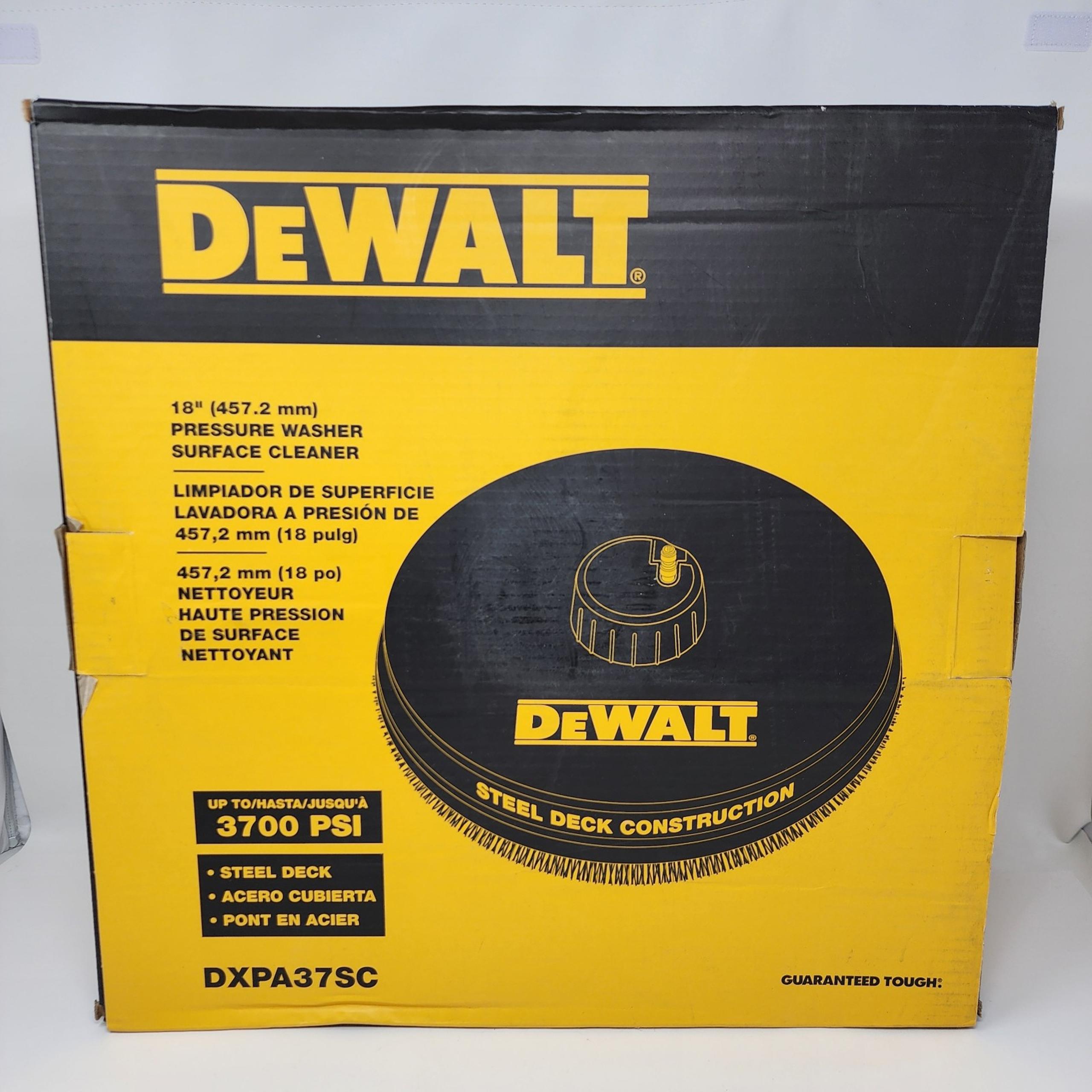Dewalt DXPA37SC 18" Pressure Washer Surface Cleaner 3700 PSI Steel Deck
