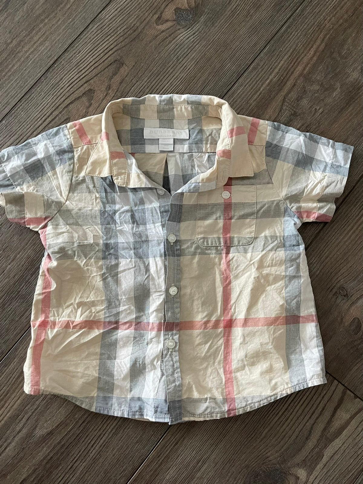 Burberry Kids Classic Beige Check button
